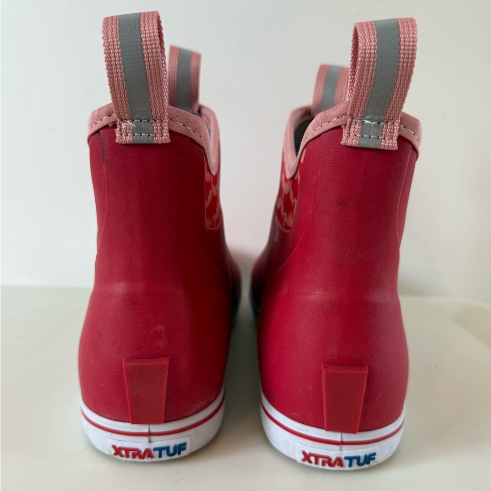 Xtratuf Salmon Sisters Ankle Deck Boots Red Salmon Waterproof Women’s Size 10 - Picture 6 of 9